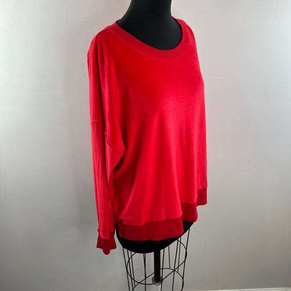 NWT Secret Treasures Red Long Sleeve Lounge Top Crewneck Soft Cozy Size XL - Picture 4 of 12